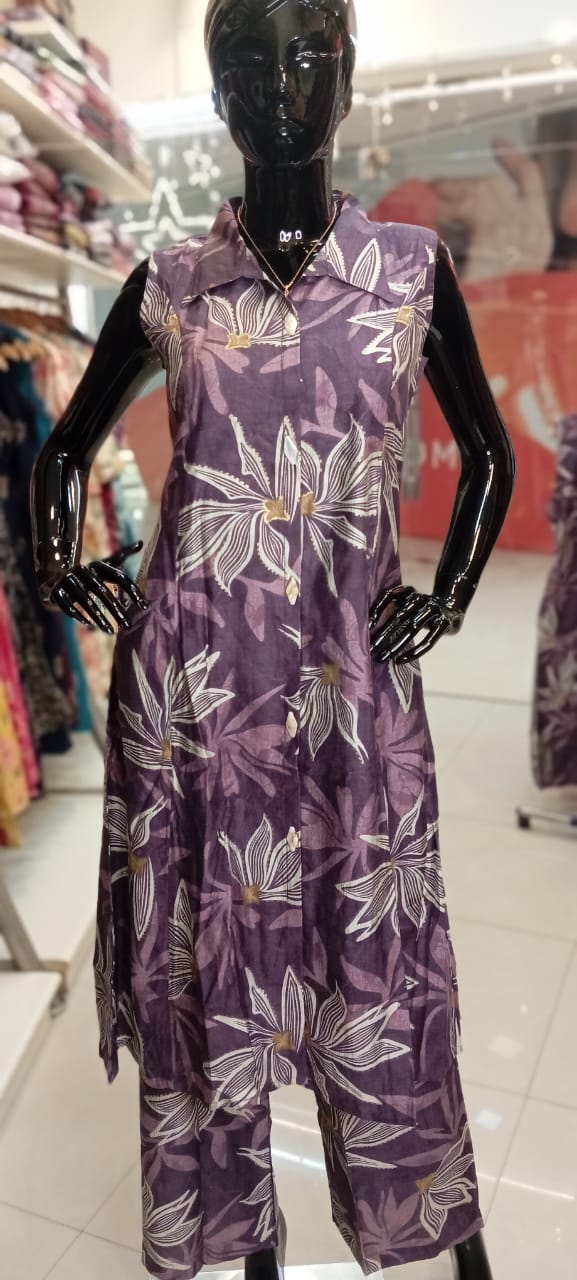 Trendy Co-Ord Set with A-Line Kurti & Hidden Sleeves | Sizes M to XL - Image 5